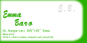 emma baro business card